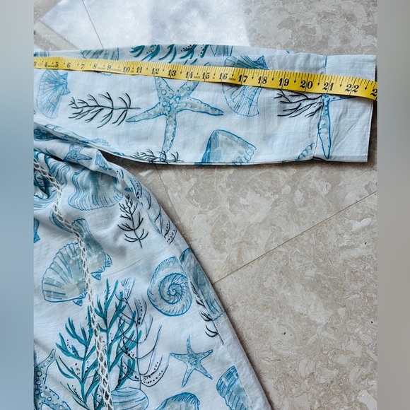 Blue Island summer  Blouse, Tunic, Button down shirt dress , swim coverup Size S - Picture 11 of 13